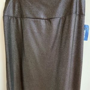 Metallic knee length skirt